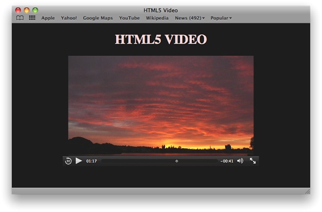 Audio & Video HTML 5